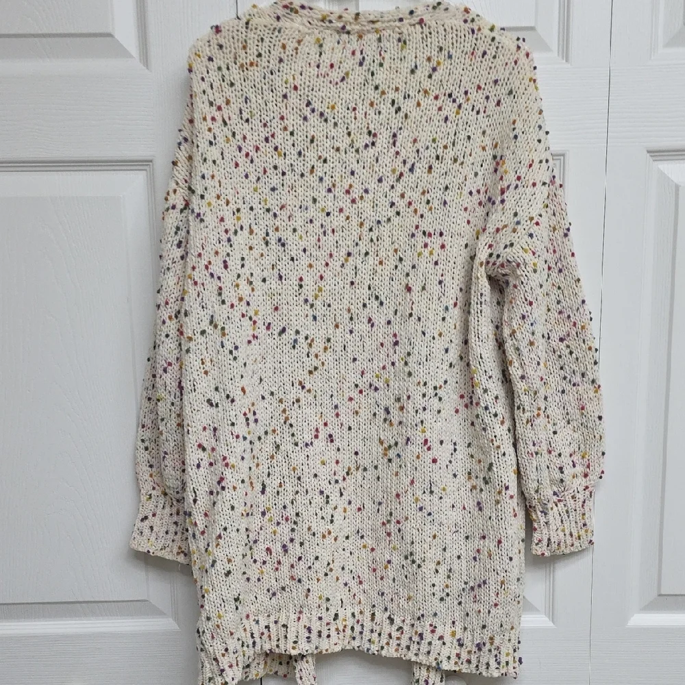 Blue B Speckled Knit Open-Front Cardigan
